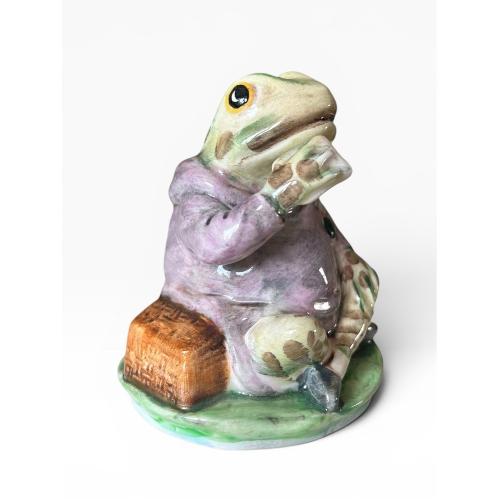 Vintage Beatrix Potter‎ Mr Jeremy Fisher Figurine Sandwich F Warne Co 1950 EUC
